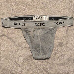 Vintage Tactics by Undergear Men's Y-Back Jock/Thong. Gray - Large